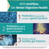 Actifiber Natural Gut Strength | Prebiotic & Probiotic Supplement | Better Digestive Health | For Gas, Constipation, Bloating, Stomach Upsets |Clinically Proven, Clean | Easy to Use (241 Gms Pack, 30 Sachets)
