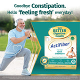 Actifiber Natural Gut Strength | Prebiotic & Probiotic Supplement | Better Digestive Health | For Gas, Constipation, Bloating, Stomach Upsets |Clinically Proven, Clean | Easy to Use (241 Gms Pack, 30 Sachets)