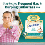 Actifiber Natural Gut Strength | Prebiotic & Probiotic Supplement | Better Digestive Health | For Gas, Constipation, Bloating, Stomach Upsets |Clinically Proven, Clean | Easy to Use (241 Gms Pack, 30 Sachets)