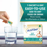 Actifiber Natural Gut Strength | Prebiotic & Probiotic Supplement | Better Digestive Health | For Gas, Constipation, Bloating, Stomach Upsets |Clinically Proven, Clean | Easy to Use (241 Gms Pack, 30 Sachets)
