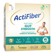 Actifiber Natural Gut Strength | Synbiotic Advantage | Prebiotics & Probiotics Supplement to Stronger Digestive Health | Effective Solution for Common Digestive problems, Gas, Constipation | (1 X 255 Gms Pack of 30 Sachets)