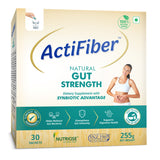 Actifiber Natural Gut Strength | Synbiotic Advantage | Prebiotics & Probiotics Supplement to Stronger Digestive Health | Effective Solution for Common Digestive problems, Gas, Constipation | (1 X 255 Gms Pack of 30 Sachets)