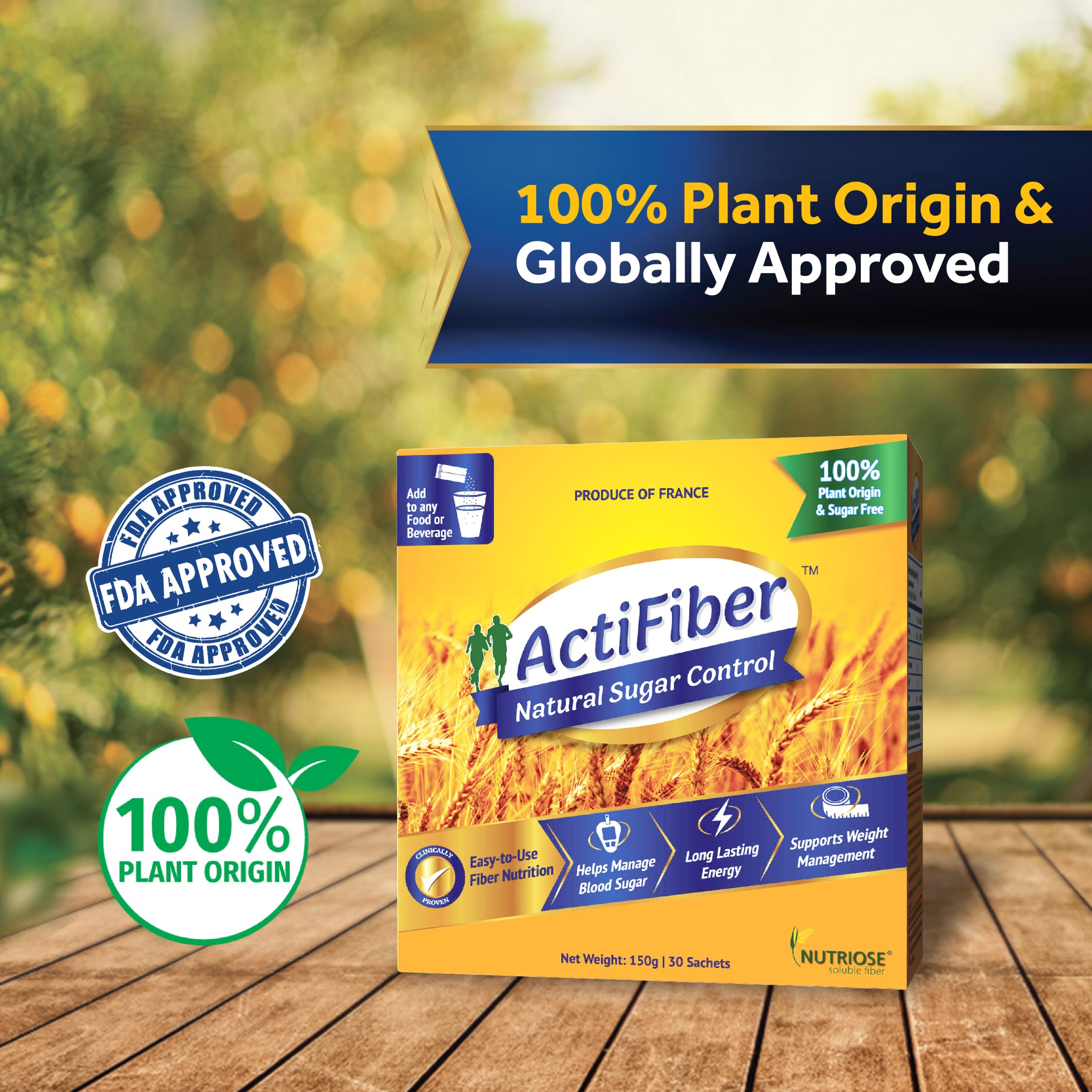 ActiFiber Natural Sugar Control | Diabetes Food Product | Better Control of Blood Sugar Fluctuations in 4 weeks | Better Diabetes Control | Natural & Safe | Recommended by Nutrition Experts  | Clinically Proven Health Benefits