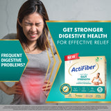 Actifiber Natural Gut Strength | Synbiotic Advantage | Prebiotics & Probiotics Supplement to Stronger Digestive Health | Effective Solution for Common Digestive problems, Gas, Constipation | (1 X 255 Gms Pack of 30 Sachets)