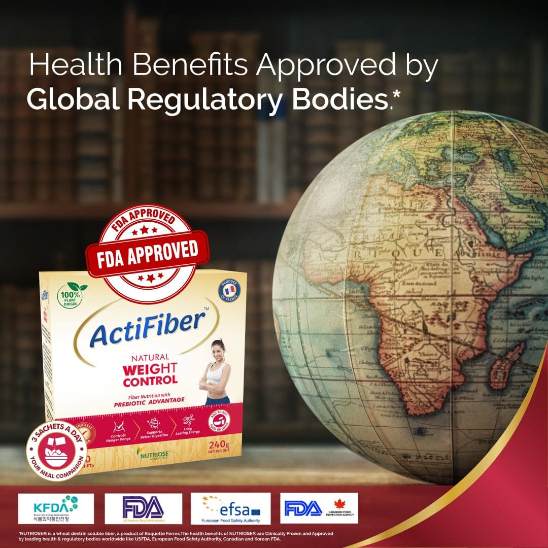 ActiFiber Natural Weight Control | Healthy Weight Reduction that lasts | Reduce extra calorie intake | Healthy Weight Management | Prebiotic Advantage | 100% plant origin | Expert Recommended | Clinically Proven Health Benefits